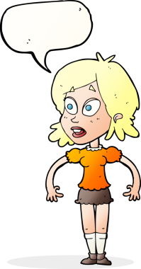 Bir insan tarafından çizilmiş konuşma balonlu bir karikatür.