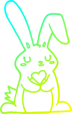 İnsan tarafından çizilmiş bir çizgi film tavşanı çizimi.