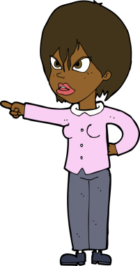 Bir insan tarafından çizilen karikatür kadın.