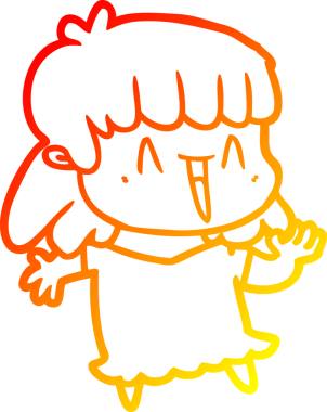 Bir insan tarafından çizilmiş bir karikatür kadın çizimi