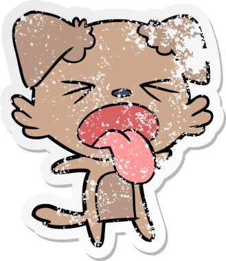 Bir insan tarafından çizilmiş iğrenç bir karikatür çıkartması.