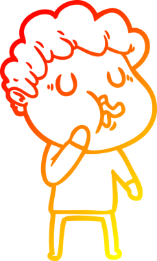 Bir insan tarafından çizilmiş, çizgi film karakteri.