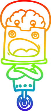 gökkuşağı gradyan çizgisi bir insan tarafından çizilmiş robot çizgi