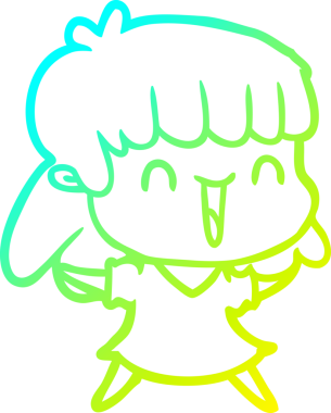 Bir insan tarafından çizilmiş bir karikatür kadın çizimi.