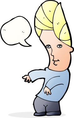 Bir insan tarafından çizilen konuşma baloncuğuyla ilgili endişesi olmayan çizgi film adamı.