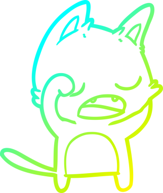 Bir insan tarafından çizilmiş soğuk gradyan çizgi film.