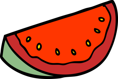 Bir insan tarafından çizilmiş karpuz karpuzu.