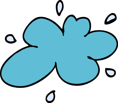 bir insan tarafından çizilmiş karikatür su sıçraması