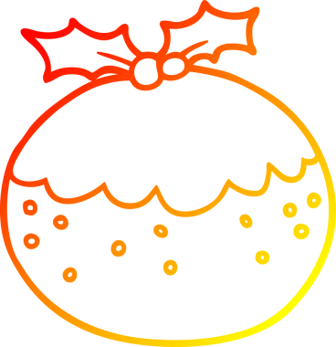 Bir insan tarafından çizilmiş bir çizgi filmin sıcak gradyan çizimi.