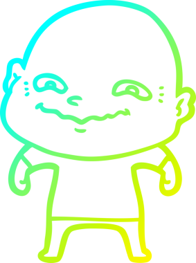 Bir insan tarafından çizilmiş ürpertici bir çizgi film çizimi.