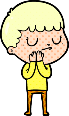 Bir insan tarafından çizilmiş huysuz çocuk çizgi filmi.