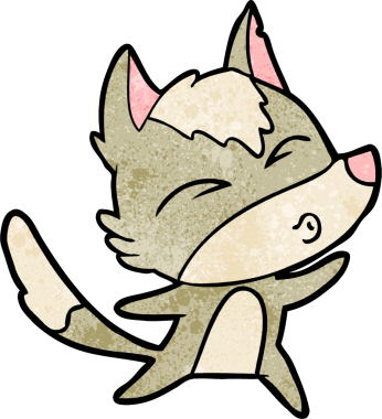 Bir insan tarafından çizilmiş kurt uluyan çizgi filmi.