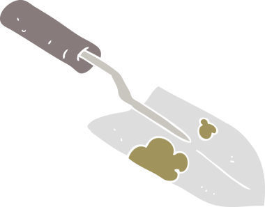 Bir insan tarafından çizilen malanın düz renk çizimi