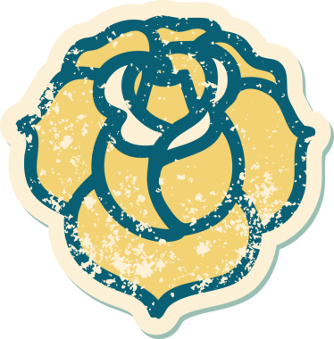 Bir insan tarafından çizilmiş bir çiçeğin sembolik dövmesi.