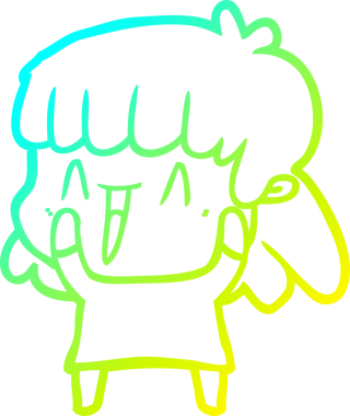 Bir insan tarafından çizilmiş bir karikatür kadın çizimi.