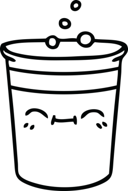 Bir insan tarafından çizilmiş tuhaf bir limonata fincanı.