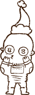 Bir insan tarafından çizilen Mutlu Uzaylı Kömür Çizimi