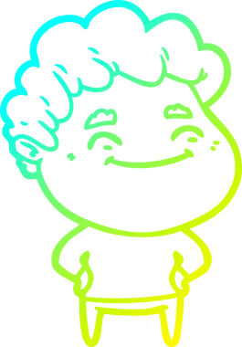 Bir insan tarafından çizilmiş karikatür cana yakın bir adamın çizimi.