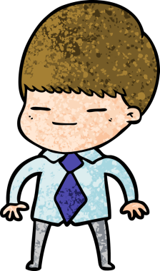 Bir insan tarafından çizilmiş kendini beğenmiş bir çocuk.