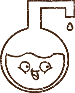 Bir insan tarafından çizilen köpüren Kimyasallar Kömür Çizimi