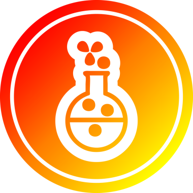Bir insan tarafından çizilmiş sıcak eğimli dairesel bilim deneyi simgesi