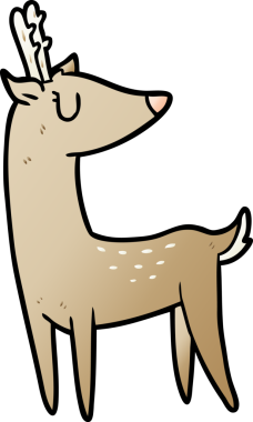 Bir insan tarafından çizilmiş karikatür geyiği