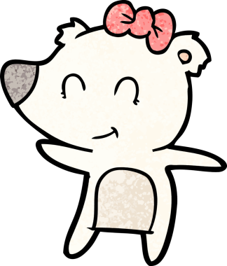 Bir insan tarafından çizilmiş kutup ayısı karikatürü