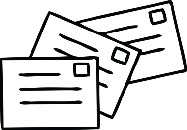 Bir insan tarafından çizilmiş pullu harflerin çizgi çizimi