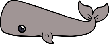 Bir insan tarafından çizilmiş karalama balinası.