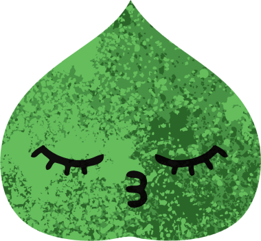 Bir insan tarafından çizilmiş dışavurumsal yaprağın retro çizim tarzı karikatürü