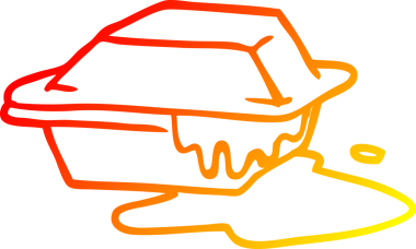 Bir insan tarafından çizilmiş bir çizgi filmin sıcak gradyan çizimi