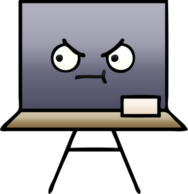 Bir insan tarafından çizilmiş bir karatahtanın gölgelenmiş gradyanı