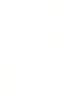 Bir insan tarafından çizilen Noel Elf Tebeşiri