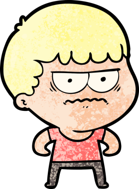 Bir insan tarafından çizilmiş rahatsız bir adam.