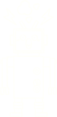 Bir insan tarafından çizilen robot tebeşiri.