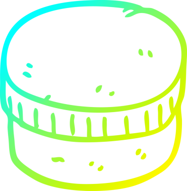 Bir insan tarafından çizilmiş bir karikatür nemlendirici kavanozunun soğuk gradyan çizimi