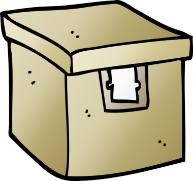 vektör gradyan çizim karikatür kanıt kutusu bir insan tarafından çizildi