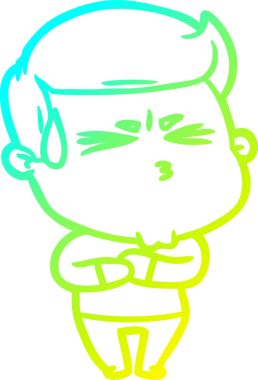 Bir insan tarafından çizilmiş karikatür çizimi.