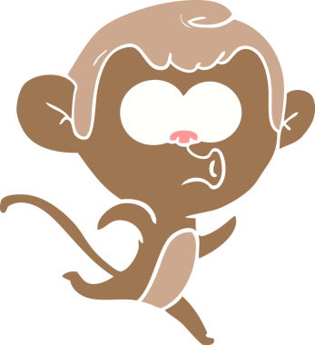 Bir insan tarafından çizilmiş düz renkli çizgi film.