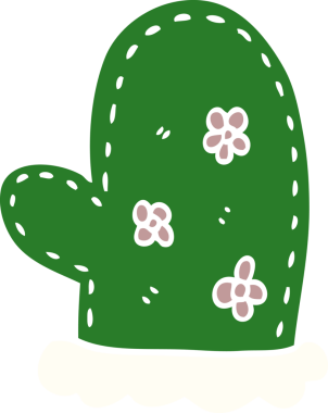 Bir insan tarafından çizilmiş karalama fırın eldivenleri.