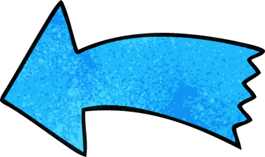 Bir insan tarafından çizilmiş tuhaf çizgi film oku.