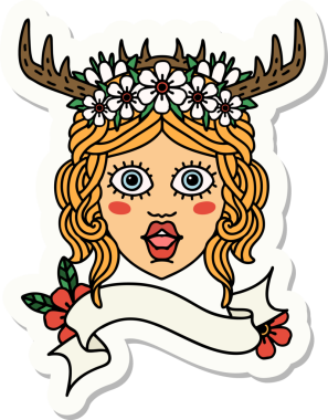 Bir insan tarafından çizilmiş insan bir Druid çıkartması.