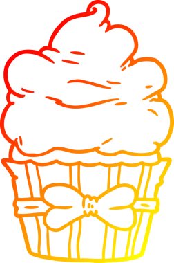 Bir insan tarafından çizilmiş bir çizgi filmin sıcak gradyan çizimi.