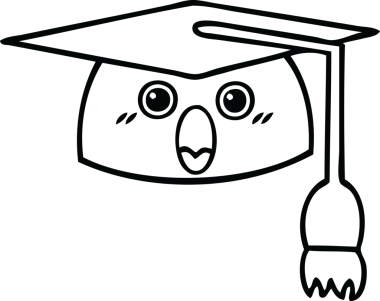 Mezuniyet şapkası çizimi bir insan tarafından çizilmiş.