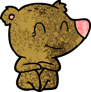 Bir insan tarafından çizilmiş bir çizgi film karakteri.