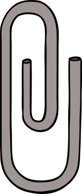 Bir insan tarafından çizilmiş bir ataç.