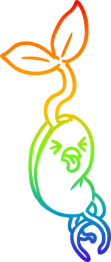 gökkuşağı gradyan çizgi çizimi bir insan tarafından çizilmiş filizlenen bir çizgi