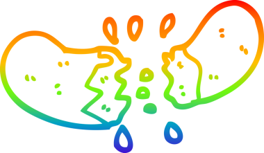 gökkuşağı gradyan çizgi çizimi bir insan tarafından çizilmiş bir sosis