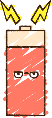 Bir insan tarafından çizilmiş pil tebeşiri.