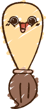 Bir insan tarafından çizilmiş Boya Fırçası Tebeşiri